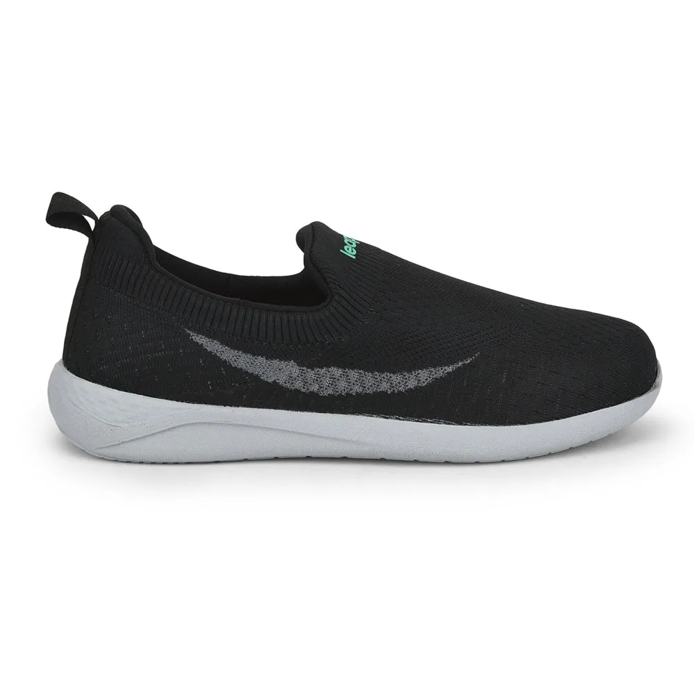Leap7x Casual Black Non Lacing Shoes For Men RORY-10 By Liberty