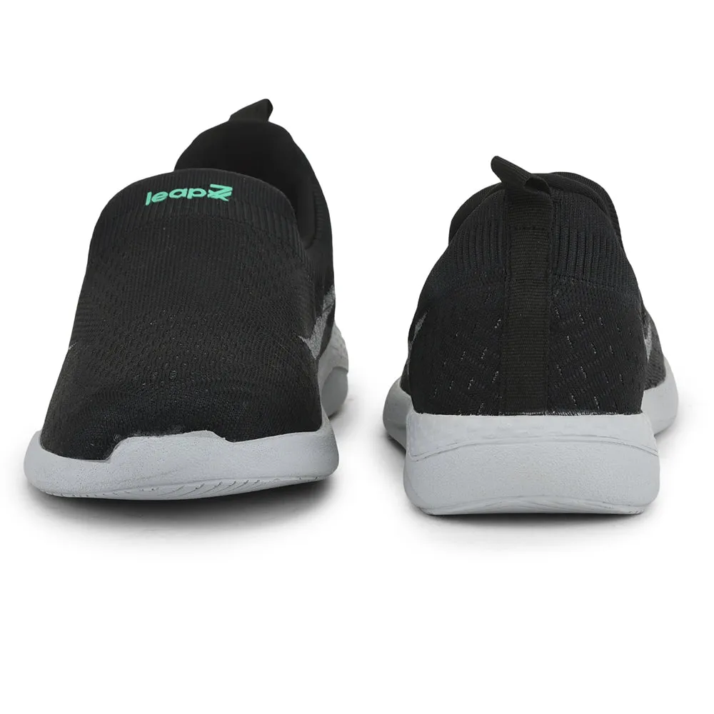 Leap7x Casual Black Non Lacing Shoes For Men RORY-10 By Liberty