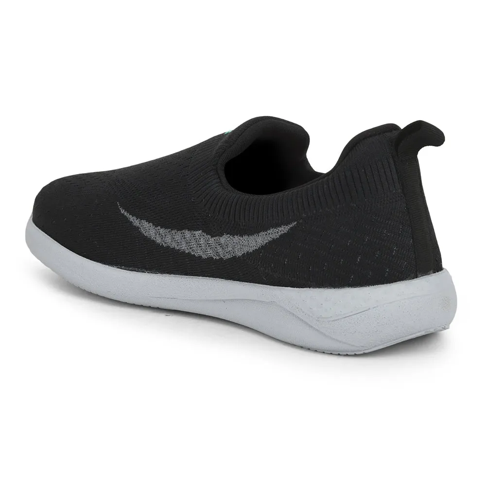 Leap7x Casual Black Non Lacing Shoes For Men RORY-10 By Liberty
