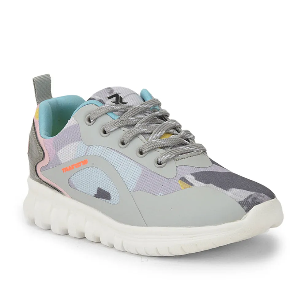 Leap7x Lace Up Grey Casual Shoes For Women CLARA By Liberty