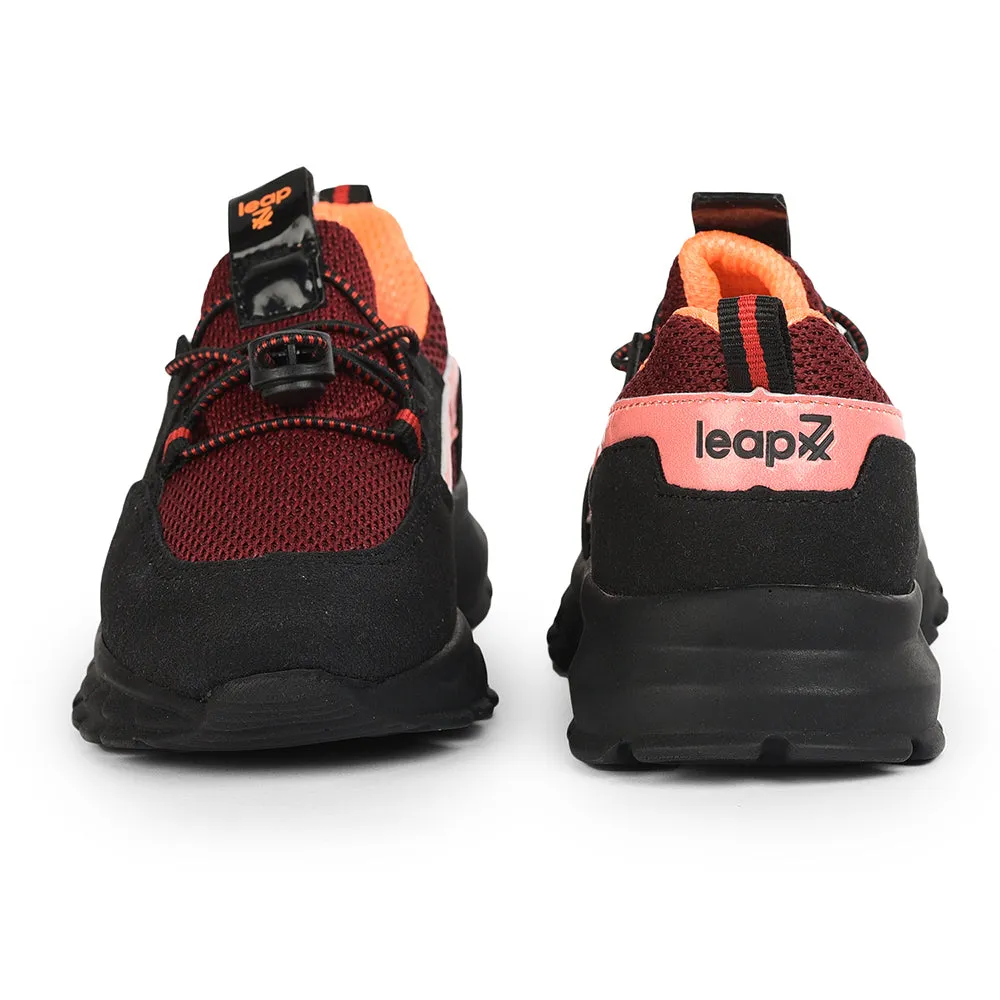 Leap7x Lacing Casual Shoes For Kids (Black) JEEVA-05 By Liberty