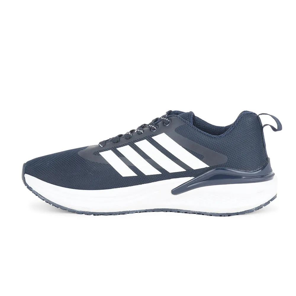 Leap7x Navy Blue Sports Lacing Running Shoes For Men CAPSICO-1 By Liberty