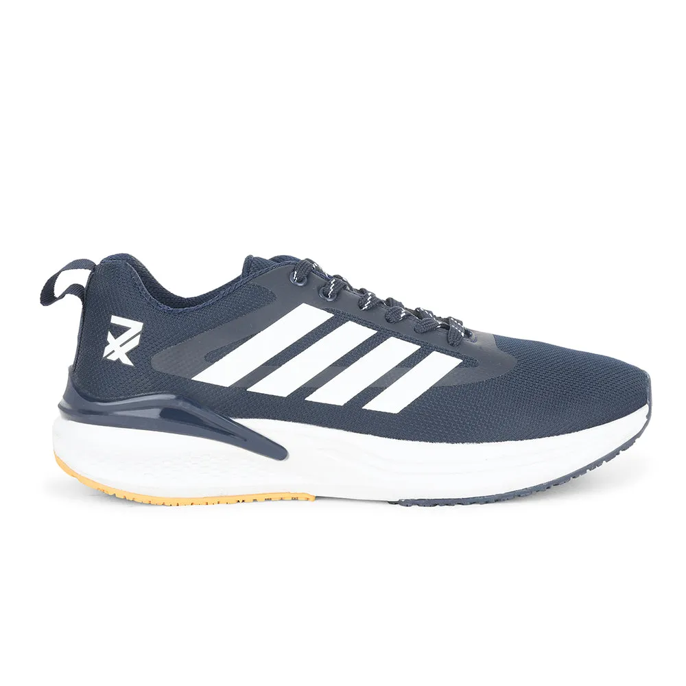 Leap7x Navy Blue Sports Lacing Running Shoes For Men CAPSICO-1 By Liberty