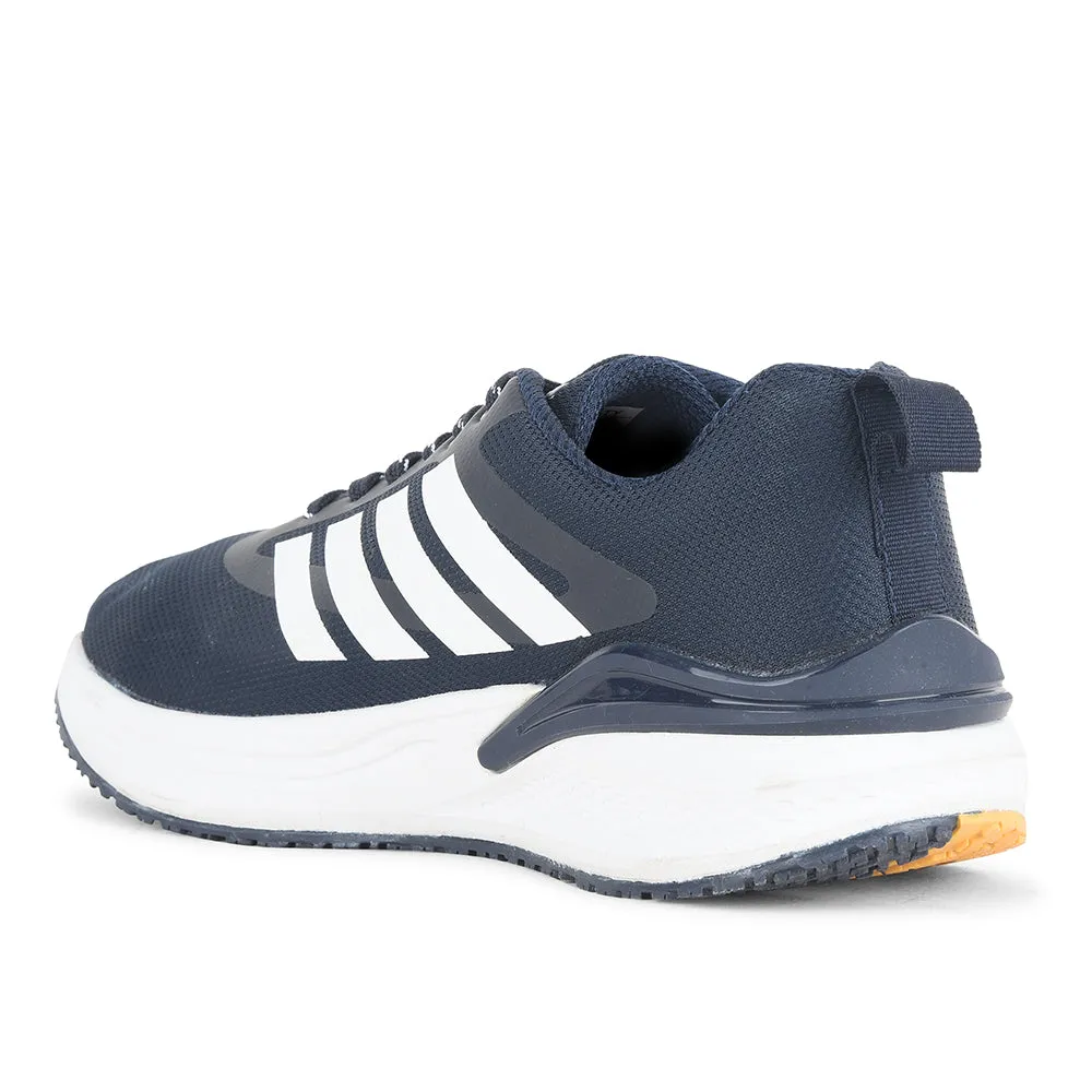 Leap7x Navy Blue Sports Lacing Running Shoes For Men CAPSICO-1 By Liberty
