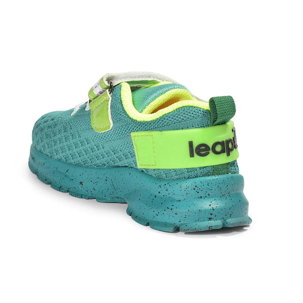 Leap7x Non Lacing Casual Shoes For Kids (S.Green) JEEVA-10 By Liberty