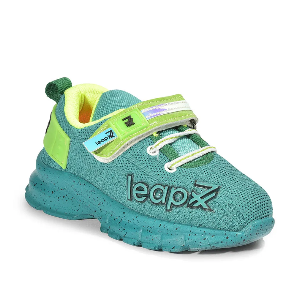 Leap7x Non Lacing Casual Shoes For Kids (S.Green) JEEVA-10 By Liberty