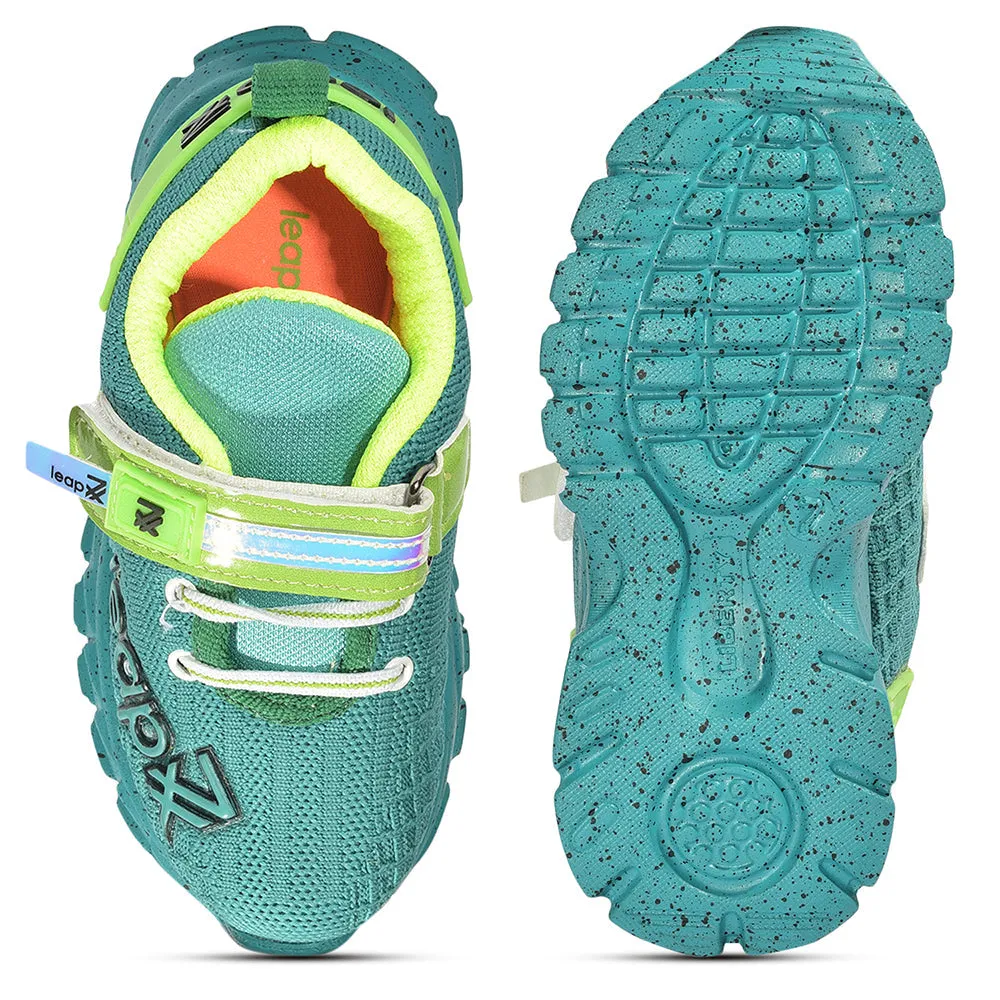 Leap7x Non Lacing Casual Shoes For Kids (S.Green) JEEVA-10 By Liberty