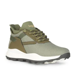 Leap7x Sports Lacing Running Shoe For Men (Olgreen) ELWOOD By Liberty
