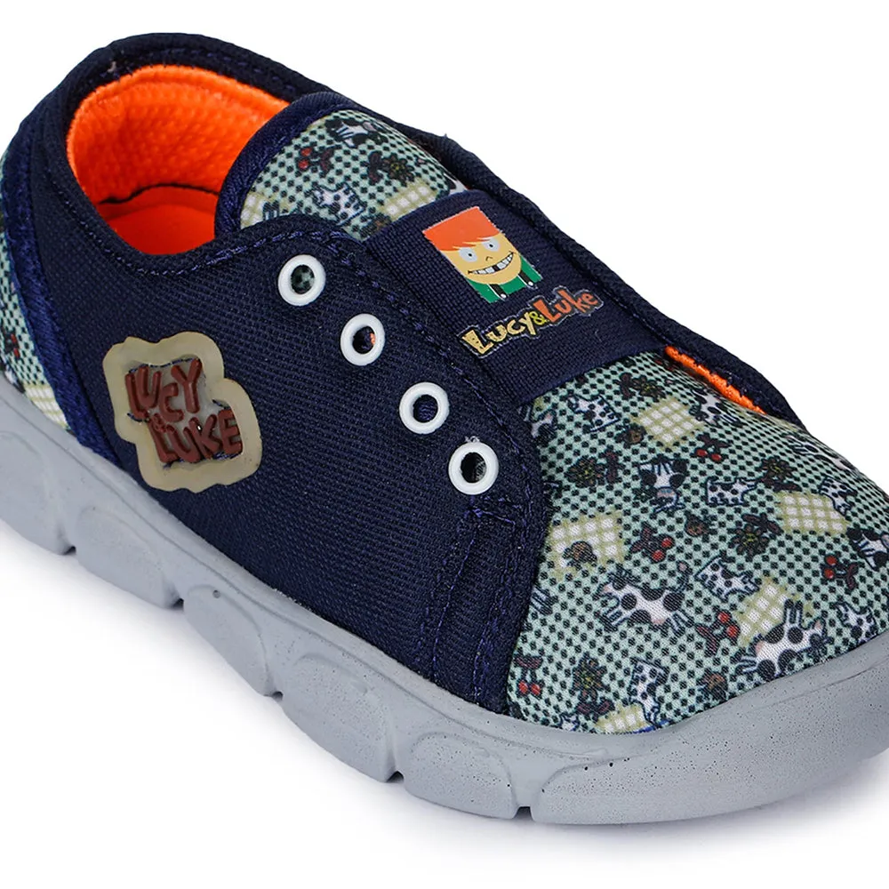 Lucy & Luke Casual Blue Non-Lacing Shoes For Kids FLYNN-15 By Liberty