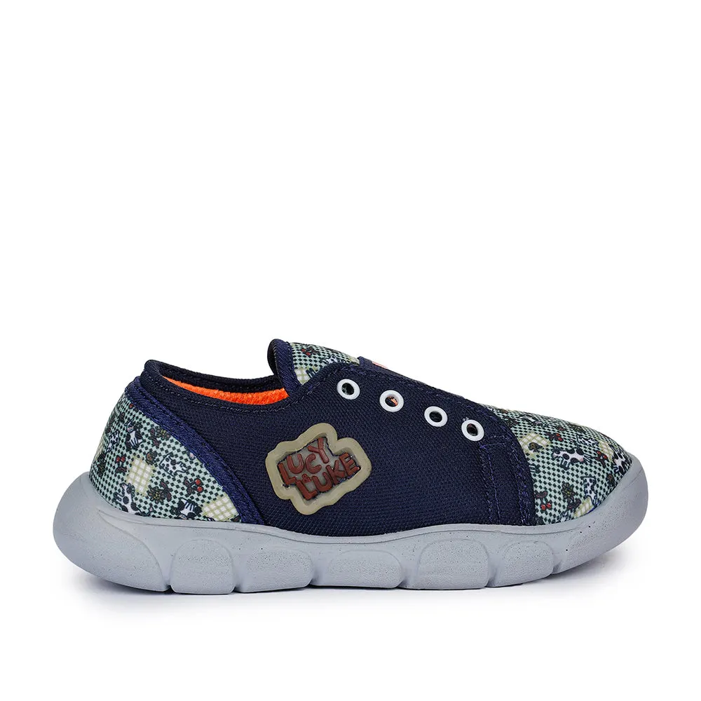 Lucy & Luke Casual Blue Non-Lacing Shoes For Kids FLYNN-15 By Liberty