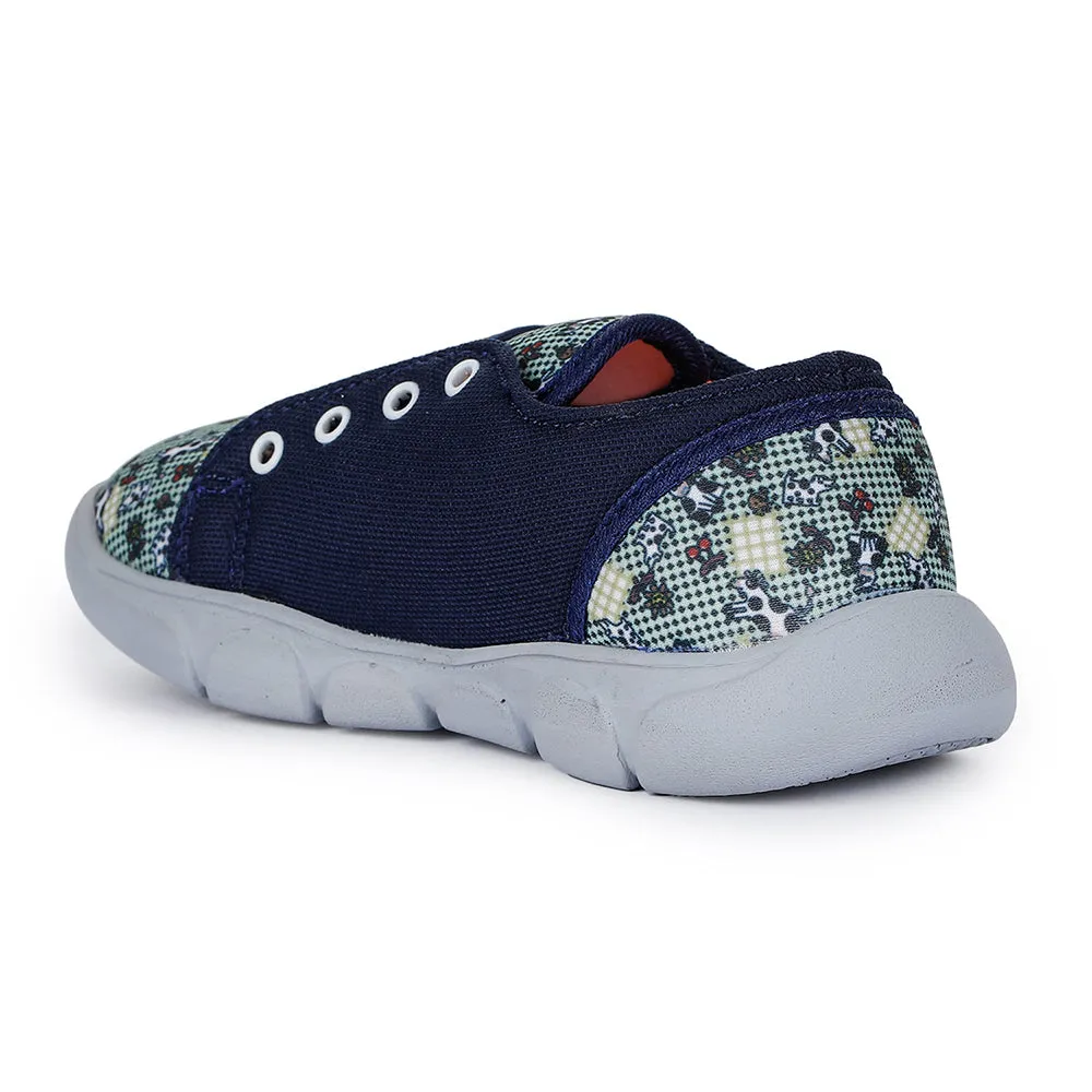 Lucy & Luke Casual Blue Non-Lacing Shoes For Kids FLYNN-15 By Liberty