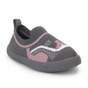 Lucy & Luke (Grey) Casual Non Lacing Shoes For Kids 8152-1 By Liberty