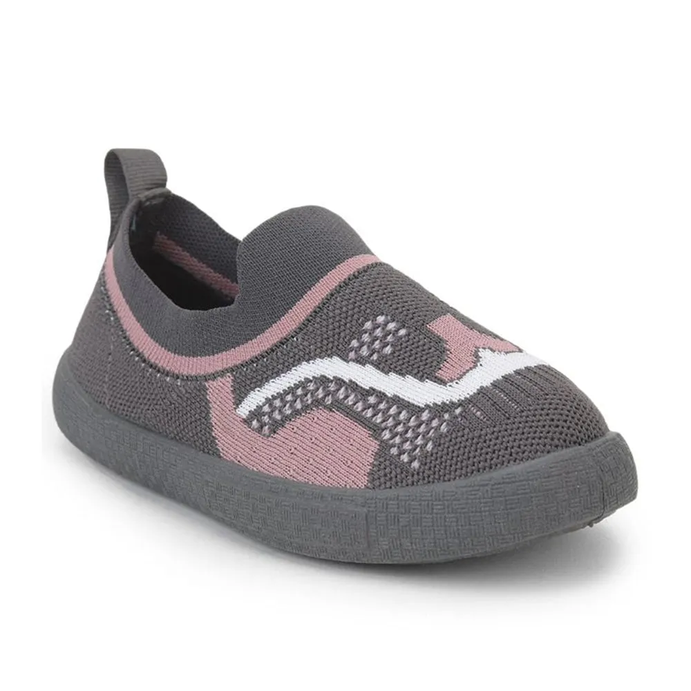 Lucy & Luke (Grey) Casual Non Lacing Shoes For Kids 8152-1 By Liberty
