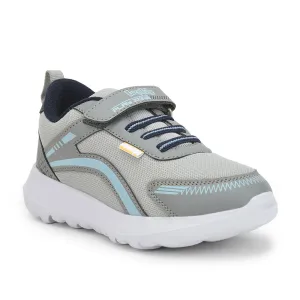 Lucy & Luke (Grey) Casual Non Lacing Shoes For Kids ZEAL By Liberty