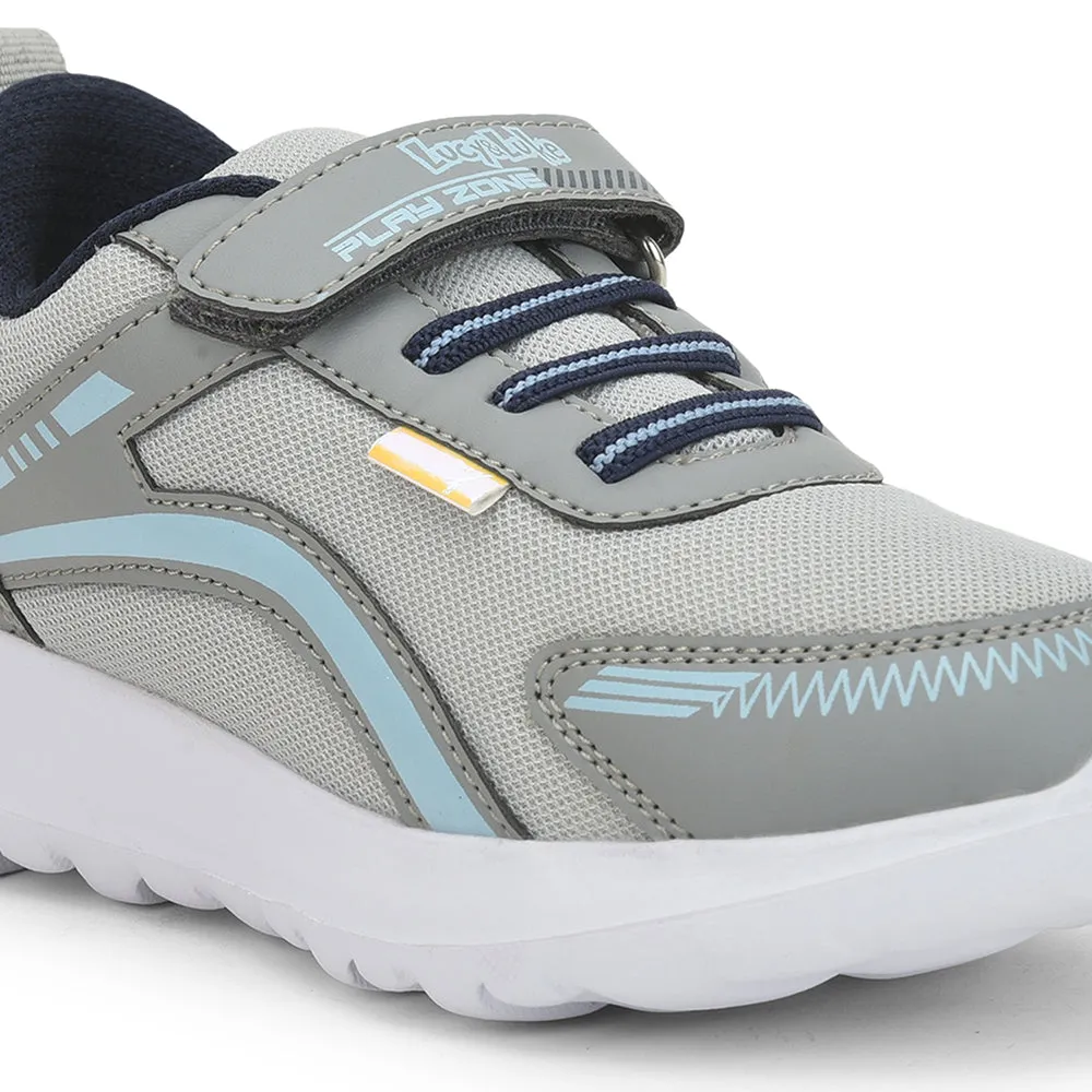 Lucy & Luke (Grey) Casual Non Lacing Shoes For Kids ZEAL By Liberty