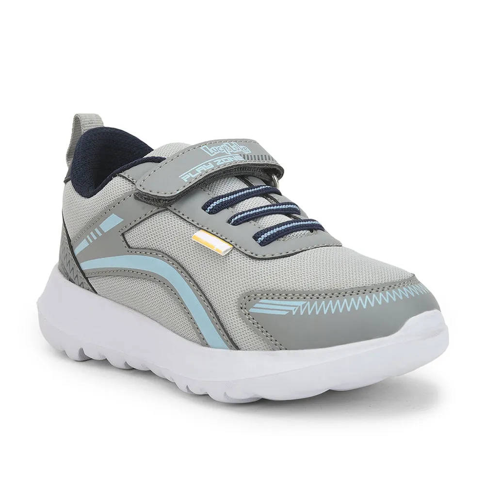 Lucy & Luke (Grey) Casual Non Lacing Shoes For Kids ZEAL By Liberty