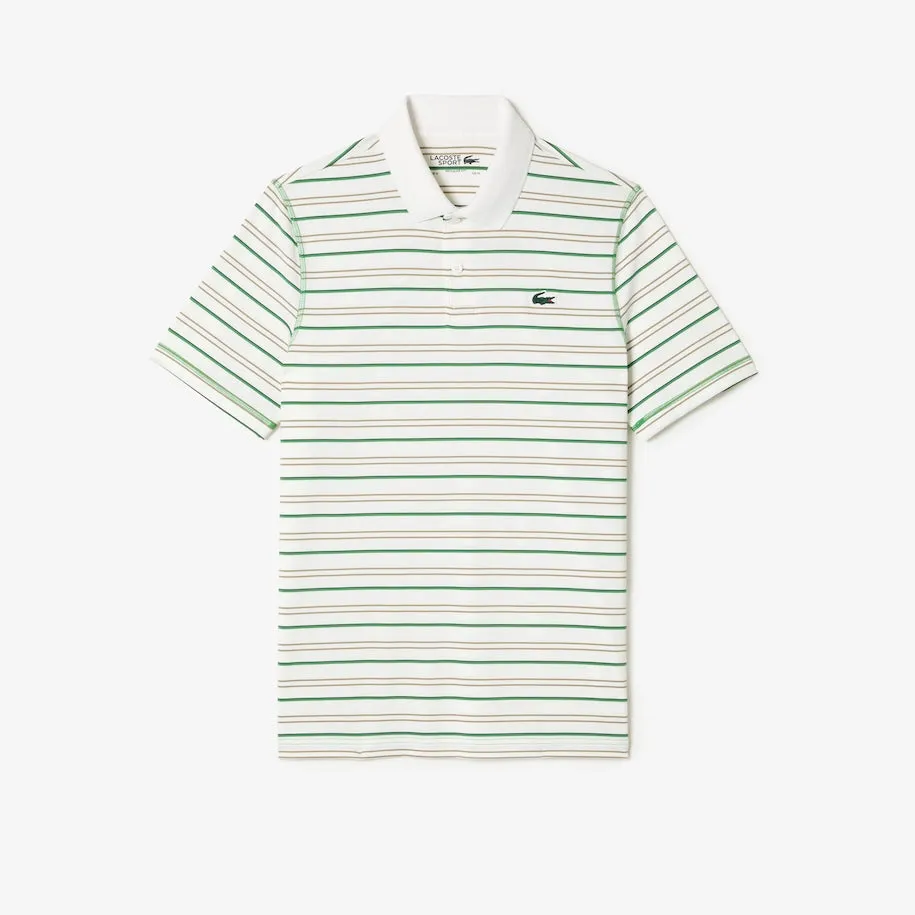 Men’s Golf Recycled Polyester Stripe Polo Flour