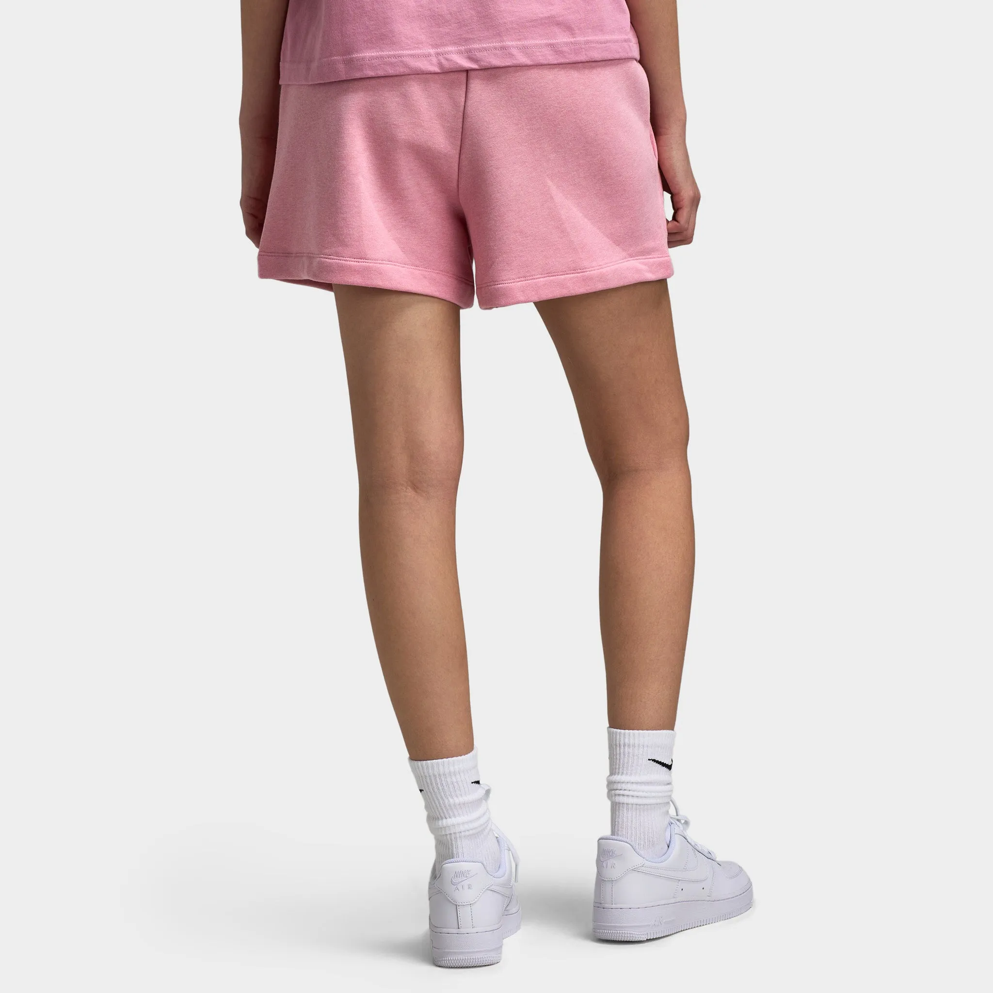 Nike Sportswear Club Fleece Women's Mid Rise Shorts Elemental Pink / Heather - White