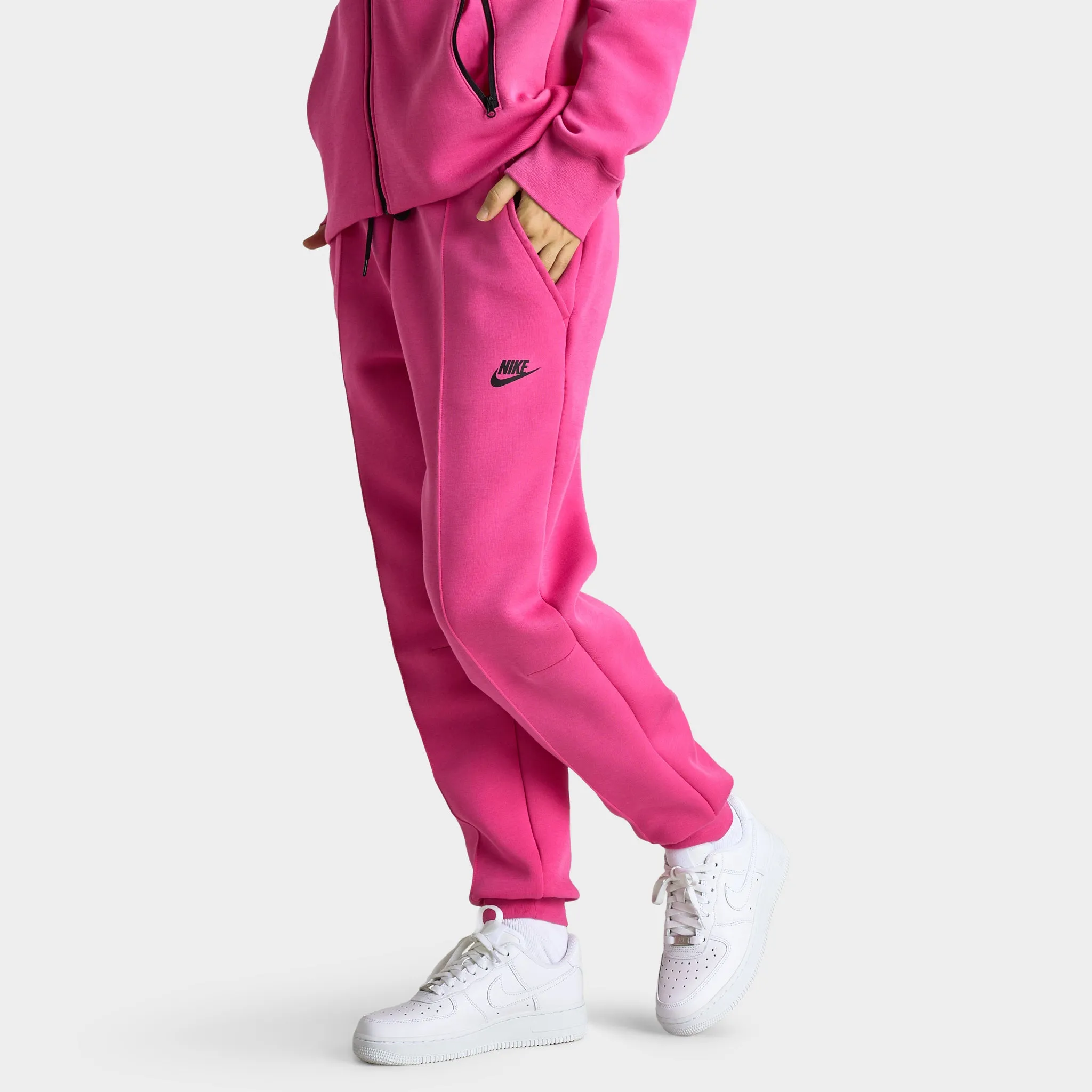 Nike Sportswear Women's Mid-Rise Tech Fleece Joggers Alchemy Pink / Black