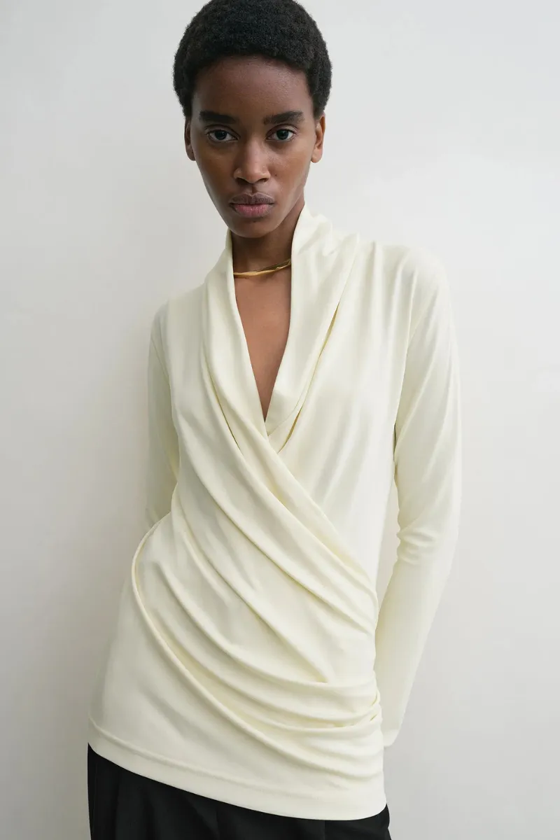 Overlapped Jersey Top