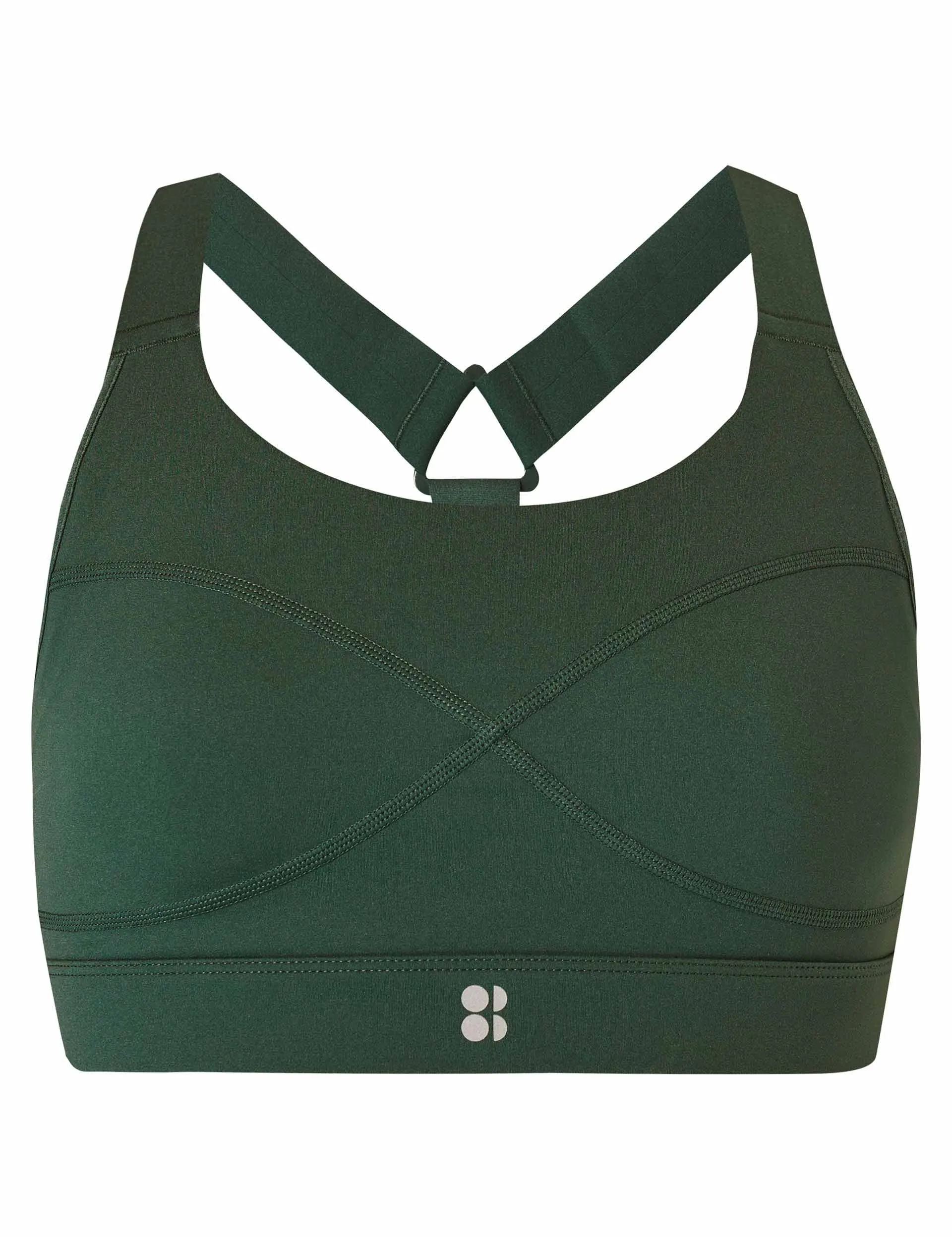 Power Medium Support Sports Bra - Trek Green