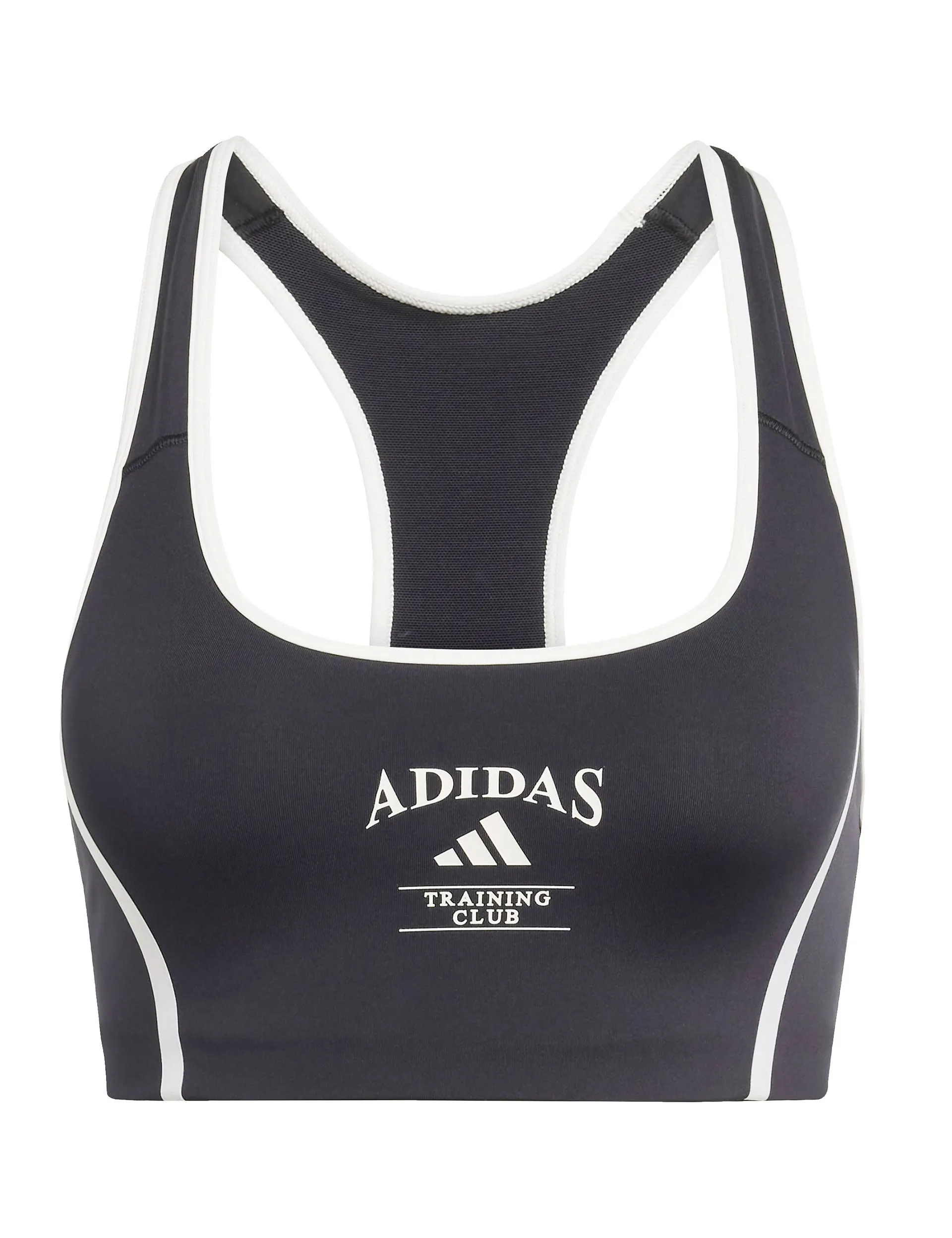 Powerimpact Medium Support Heritage Bra - Black/Chalk White