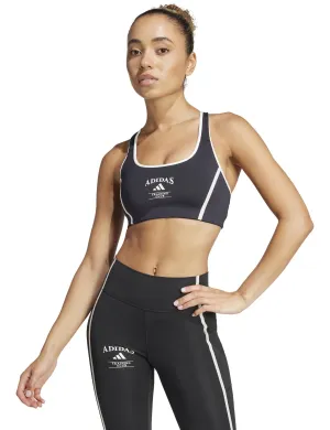 Powerimpact Medium Support Heritage Bra - Black/Chalk White