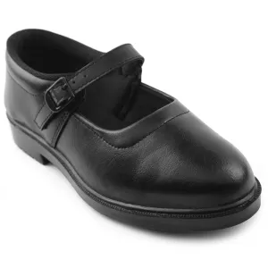 Prefect Black Ballerina Dress Shoes For Kids SKOOLGRLPU By Liberty