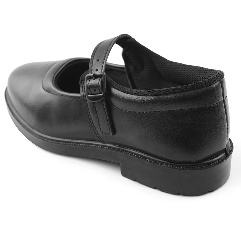 Prefect Black Ballerina Dress Shoes For Kids SKOOLGRLPU By Liberty