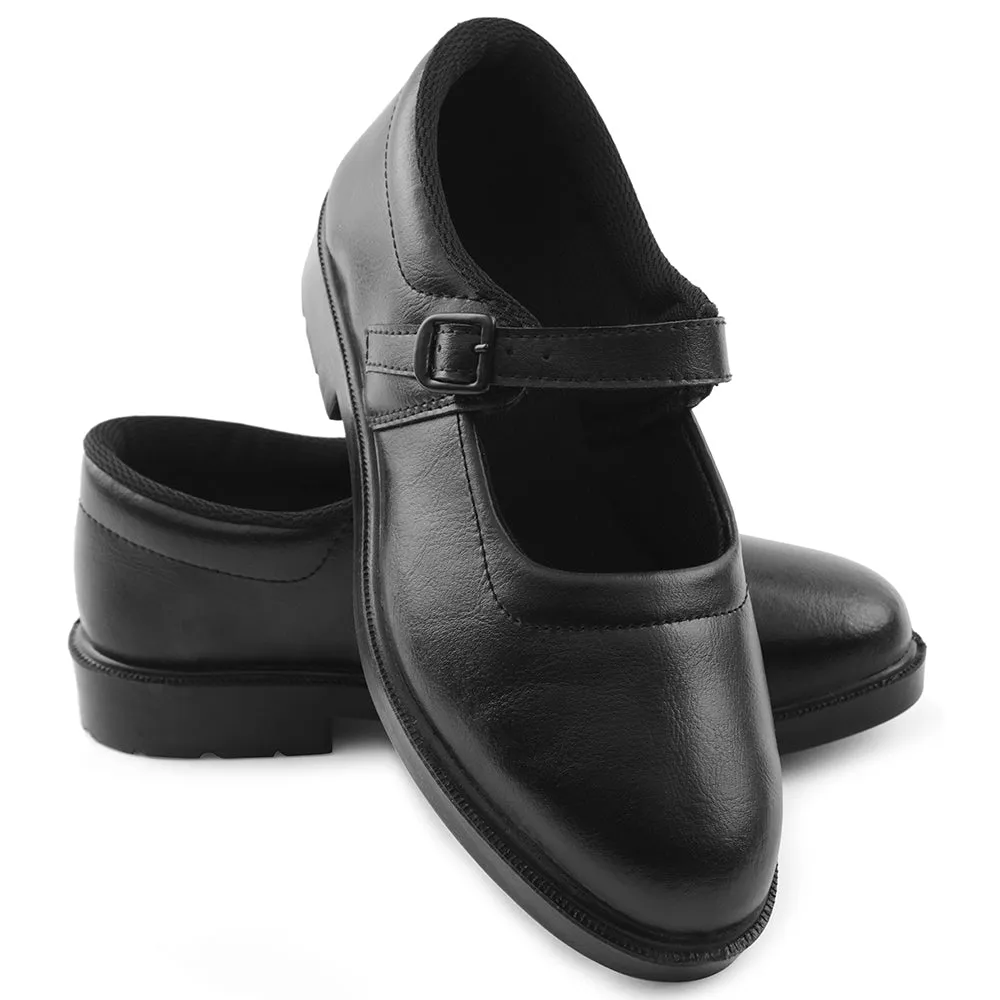 Prefect Black Ballerina Dress Shoes For Kids SKOOLGRLPU By Liberty