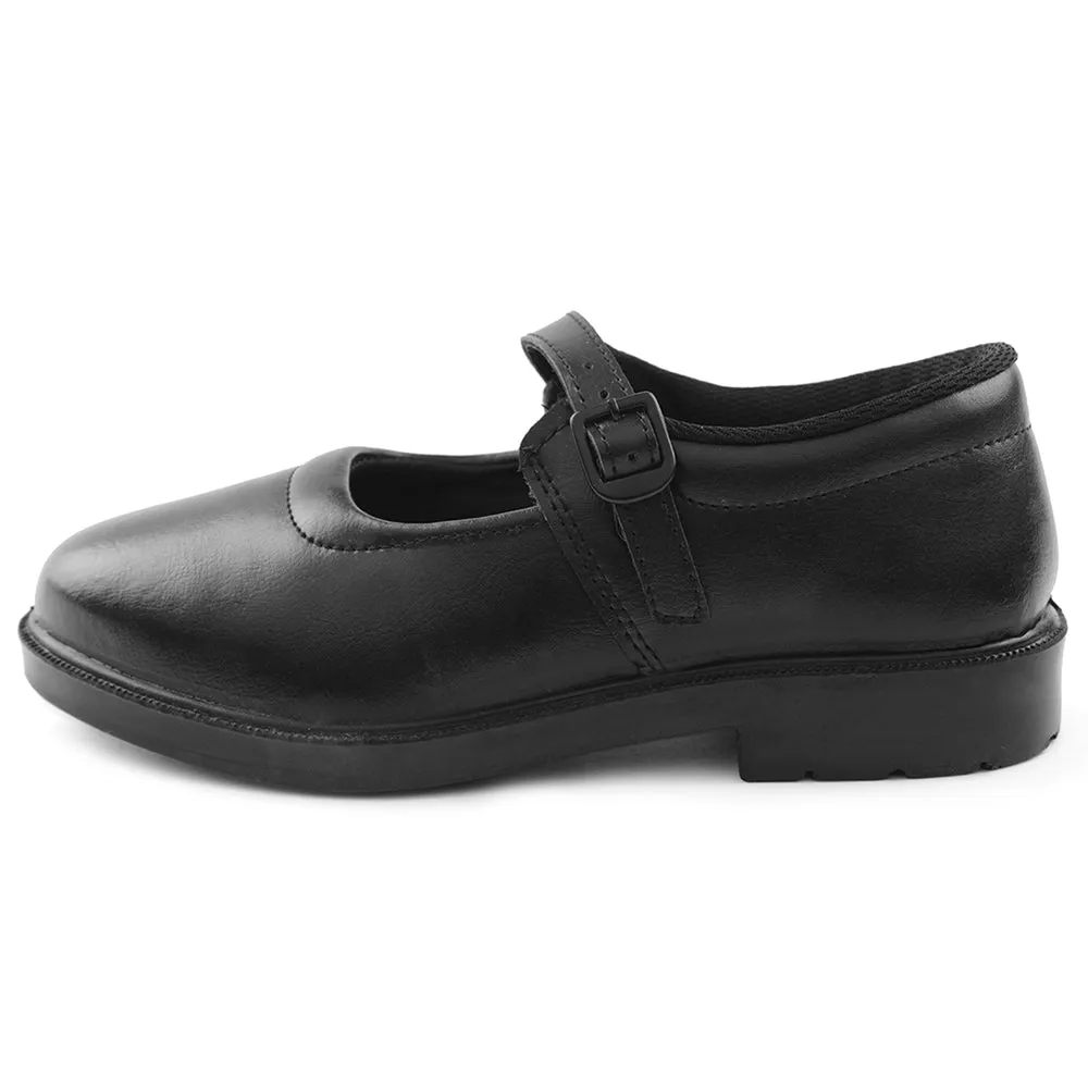 Prefect Black Ballerina Dress Shoes For Kids SKOOLGRLPU By Liberty