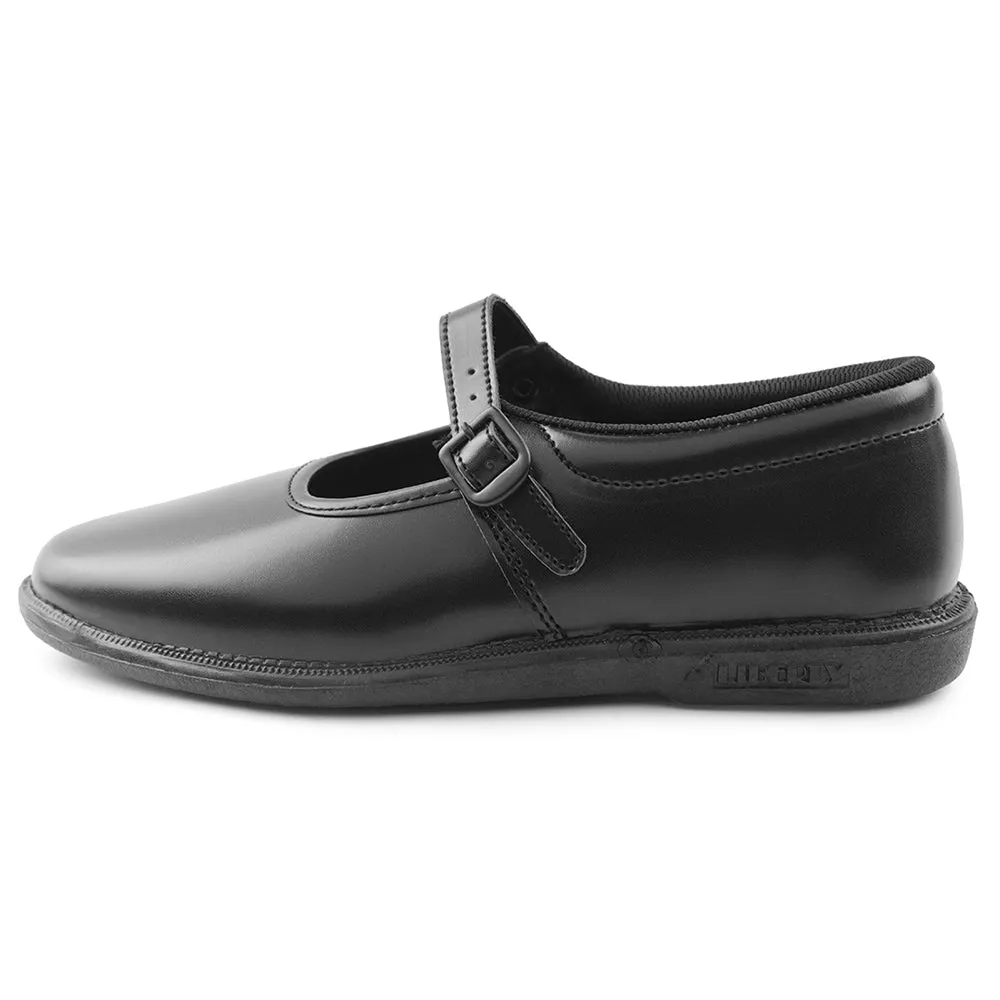 Prefect Black Ballerina Uniform School Shoes For Kids NS/GIRLV By Liberty
