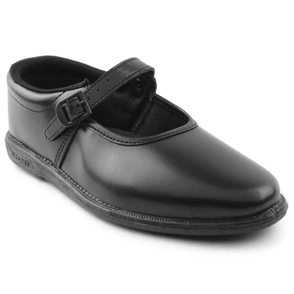 Prefect Black Ballerina Uniform School Shoes For Kids NS/GIRLV By Liberty