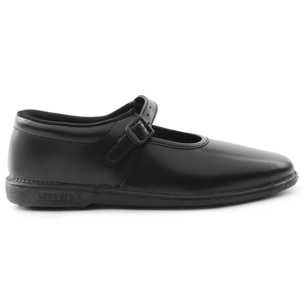 Prefect Black Ballerina Uniform School Shoes For Kids NS/GIRLV By Liberty