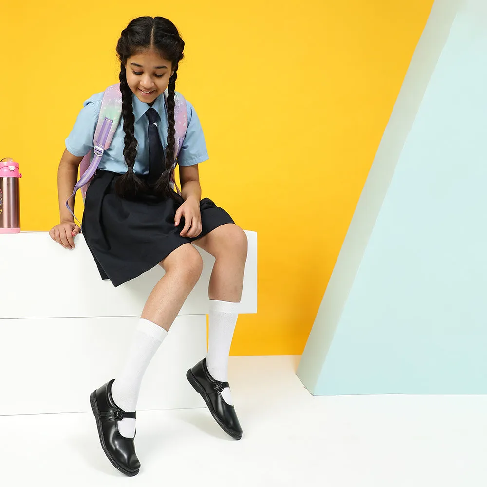 Prefect Black Ballerina Uniform School Shoes For Kids NS/GIRLV By Liberty