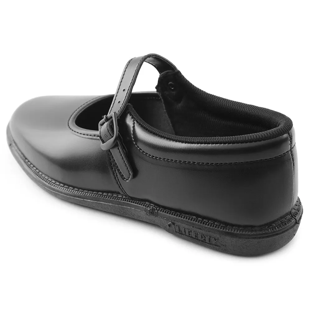 Prefect Black Ballerina Uniform School Shoes For Kids NS/GIRLV By Liberty