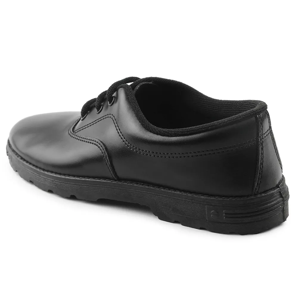 Prefect Black Lacing Uniform School Shoes For Kids S-BOYEXCEA By Liberty