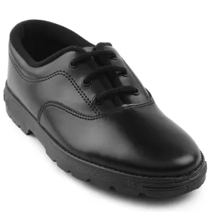 Prefect Black Lacing Uniform School Shoes For Kids S-BOYEXCEA By Liberty