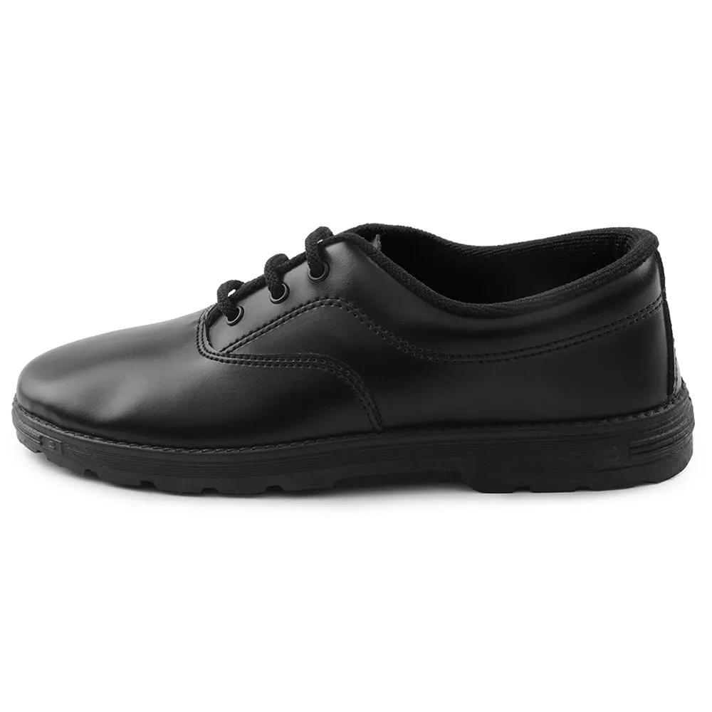 Prefect Black Lacing Uniform School Shoes For Kids S-BOYEXCEA By Liberty