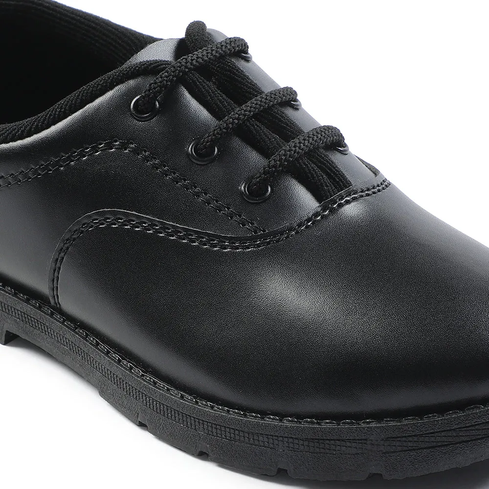 Prefect Black Lacing Uniform School Shoes For Kids S/BOY EXCE By Liberty