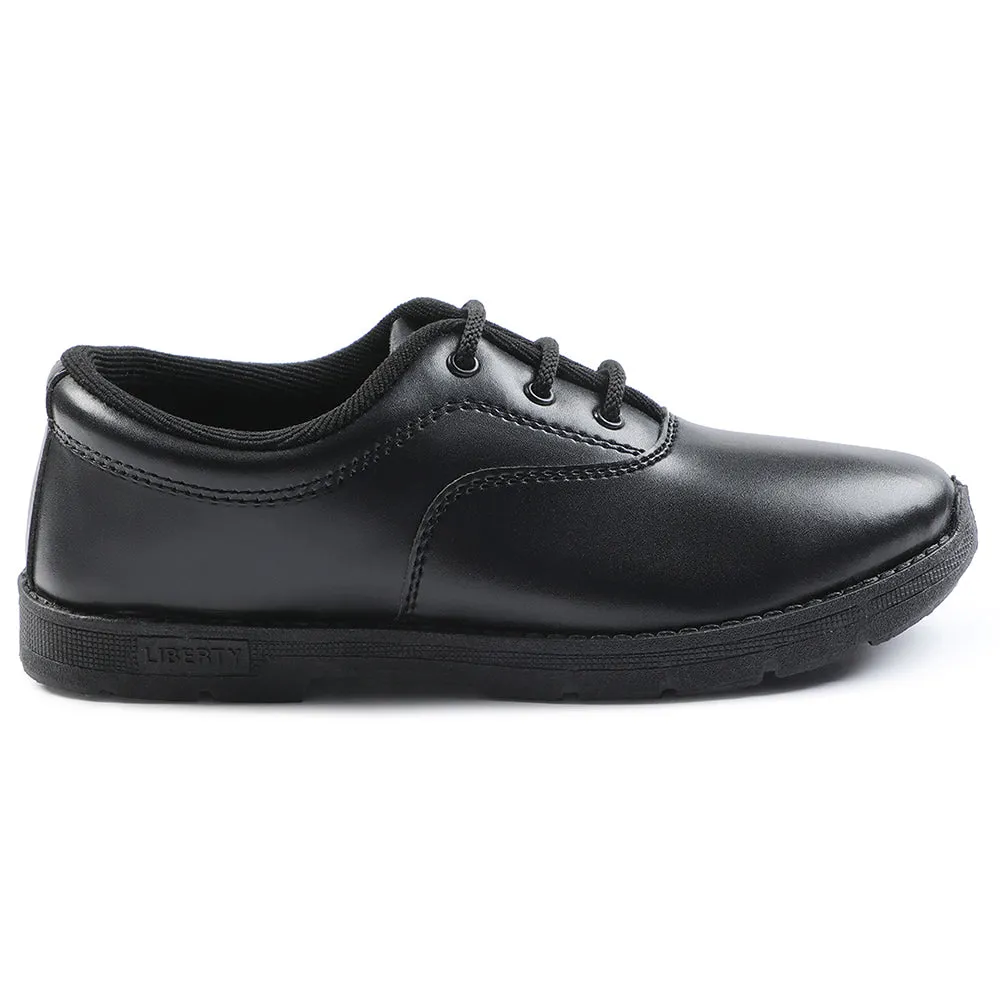 Prefect Black Lacing Uniform School Shoes For Kids S/BOY EXCE By Liberty