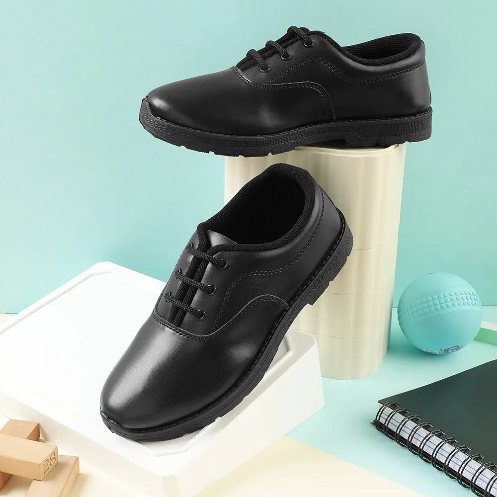 Prefect Black Lacing Uniform School Shoes For Kids S/BOY EXCE By Liberty