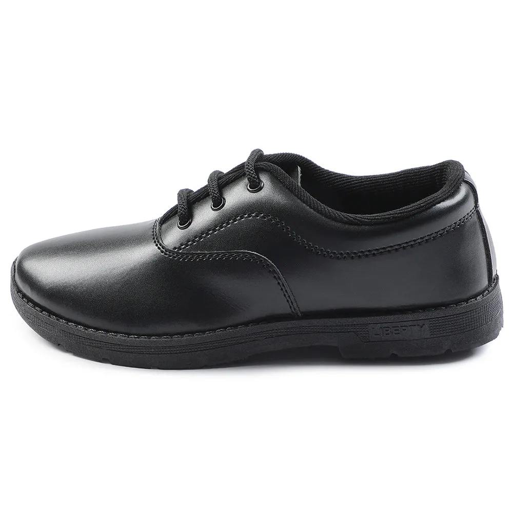 Prefect Black Lacing Uniform School Shoes For Kids S/BOY EXCE By Liberty