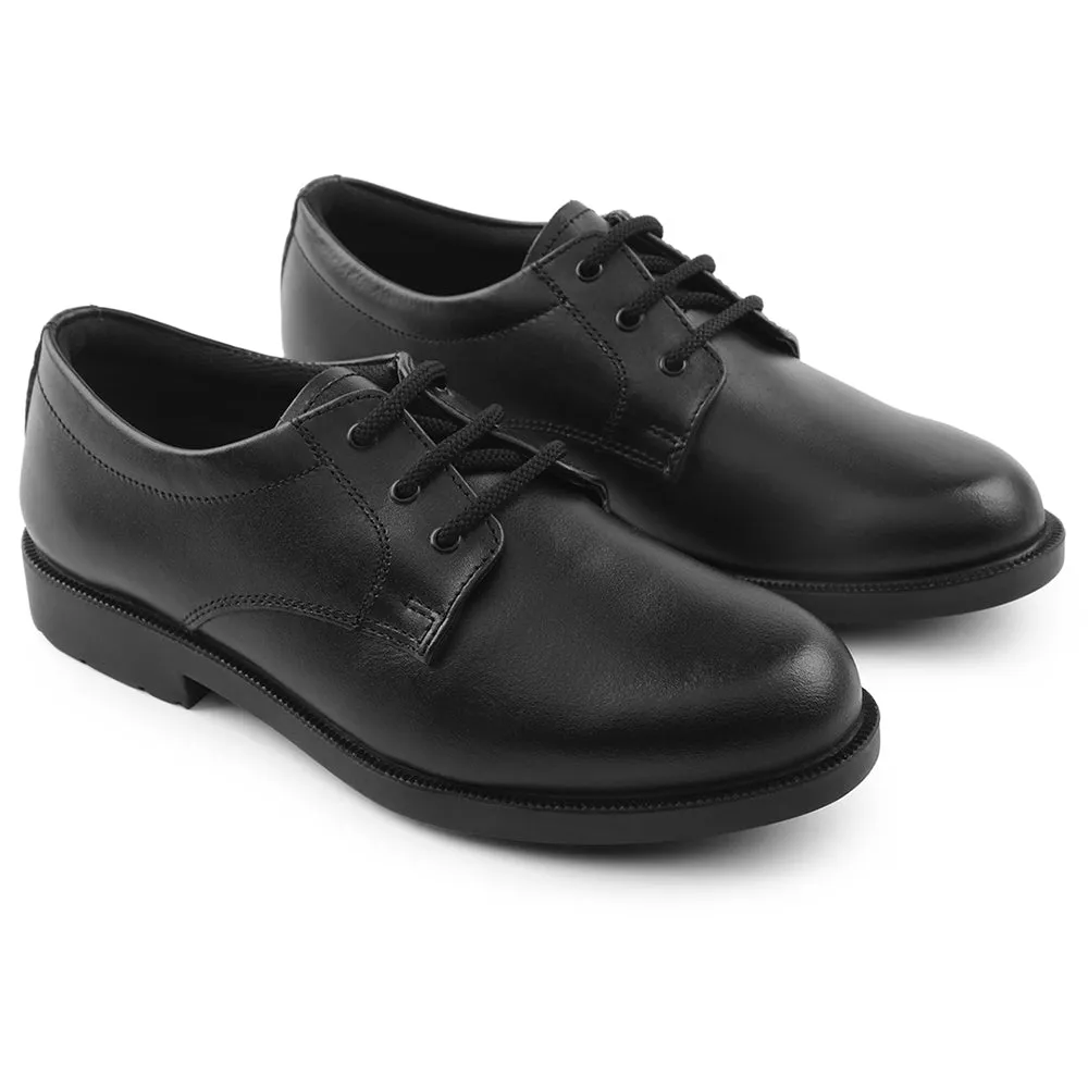 Prefect Black Lacing Uniform School Shoes For Kids S/BOY-LS By Liberty