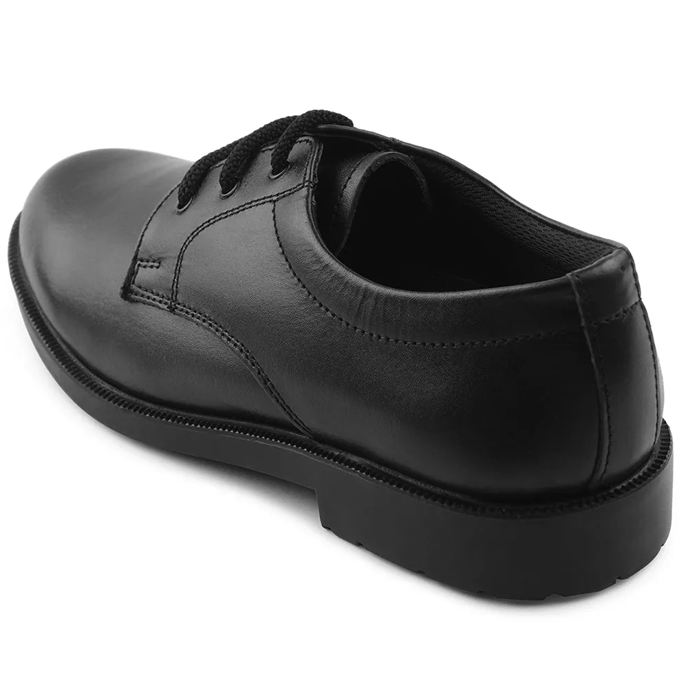 Prefect Black Lacing Uniform School Shoes For Kids S/BOY-LS By Liberty