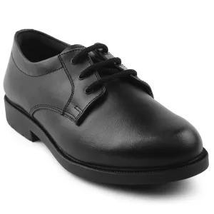 Prefect Black Lacing Uniform School Shoes For Kids S/BOY-LS By Liberty