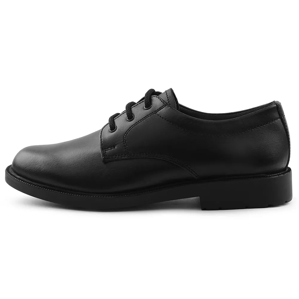 Prefect Black Lacing Uniform School Shoes For Kids S/BOY-LS By Liberty