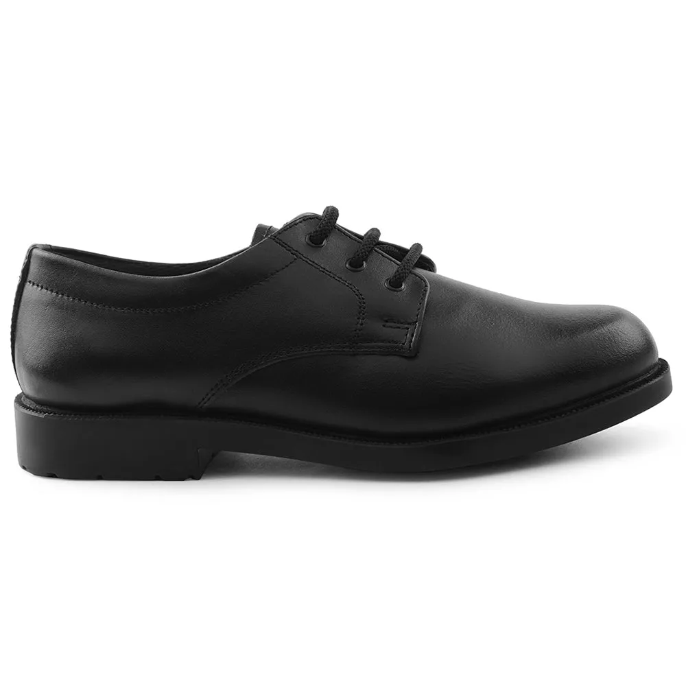 Prefect Black Lacing Uniform School Shoes For Kids S/BOY-LS By Liberty