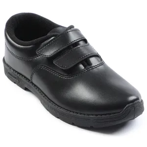 Prefect Black Velcro Uniform School Shoes For Kids S/BOY-V By Liberty
