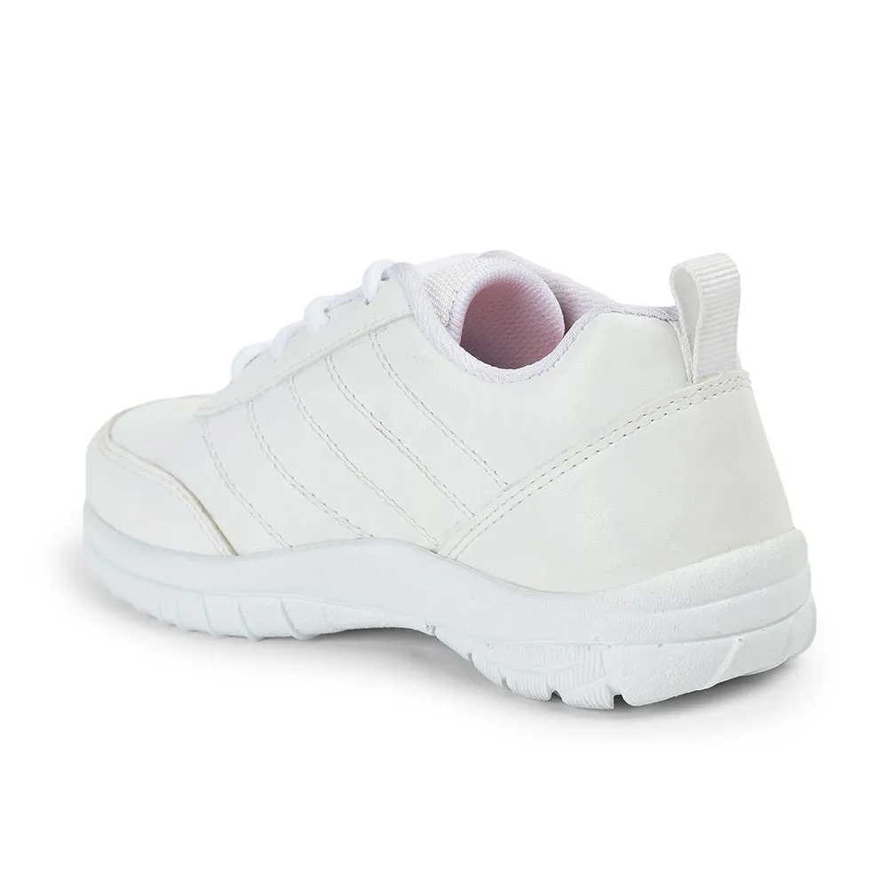 Prefect By Liberty Kids SCHOOL-PTM White School Lacing Shoes